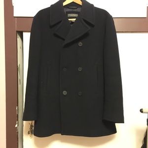 Black Wool Peacoat